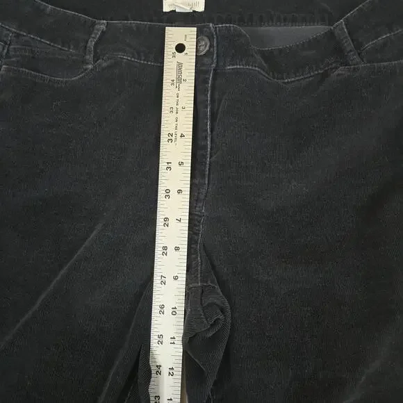 J. Jill Corduroy Pants Straight Leg Womens 14 Petite Black 0725 - Picture 6 of 10